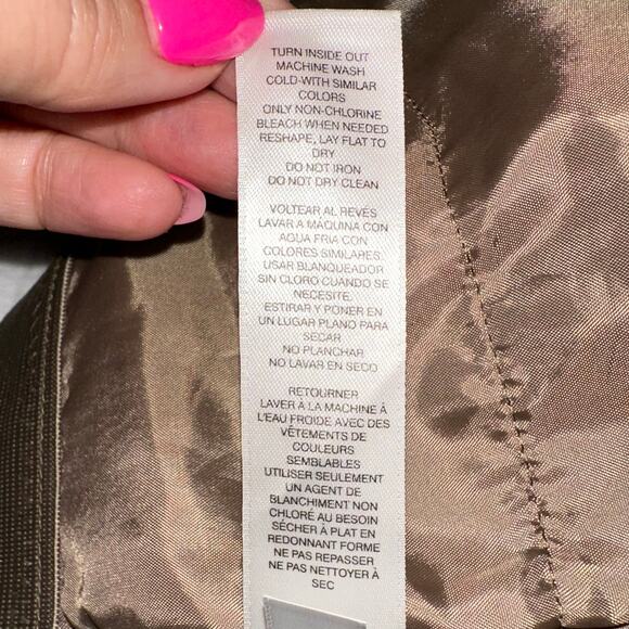 Chico's Foiled Snakeskin Ponte Slim Pants Taupe Size 2 (M/10–12) - Picture 8 of 11